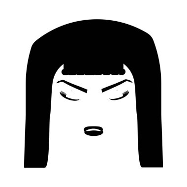 Saç Peruk ile yan simge vektör web ve mobil uygulaması tasarımı, saç peruk yan logo kavramı ile izole üzerinde beyaz arka plan