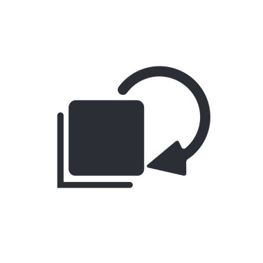 Eğri sol ok simge vektör web ve mobil uygulaması tasarımı, eğri sol ok logo kavramı üzerinde izole beyaz arka plan