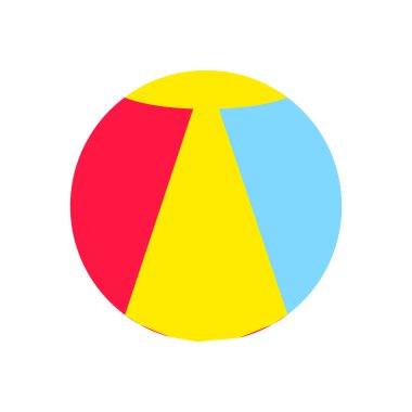 Plaj topu simge vektör web ve mobil uygulaması tasarımı, plaj topu logo kavramı üzerinde izole beyaz arka plan