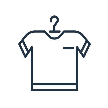 Beyaz arka plan üzerinde Tshirt şeffaf işareti izole Tshirt simge vektör