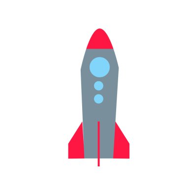 Uzay gemisi simge vektör web ve mobil uygulaması tasarımı, uzay gemisi logo kavramı üzerinde izole beyaz arka plan