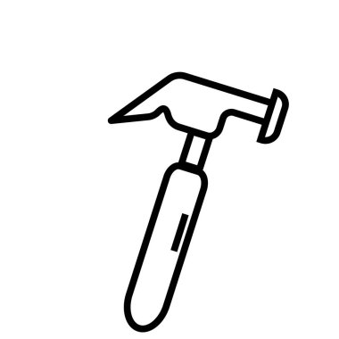 Çekiç simge vektör web ve mobil uygulaması tasarımı, çekiç logosunu kavramı için izole üzerinde beyaz arka plan