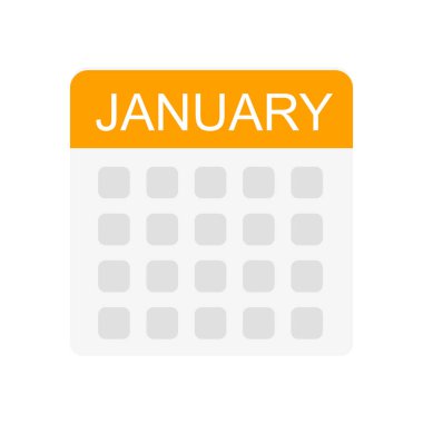 Web ve mobil uygulaması tasarımı, takvim logo kavramı için beyaz arka plan üzerinde izole takvim simge vektör