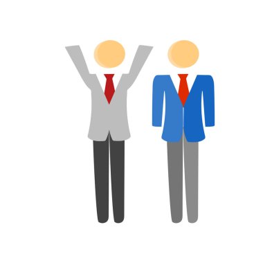 Kazanan simge vektör web ve mobil uygulaması tasarımı, kazanan logo kavramı kişi için izole üzerinde beyaz arka plan