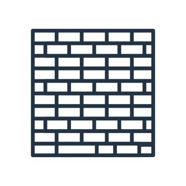 Beyaz arka plan üzerinde Brickwall şeffaf işareti izole Brickwall simge vektör