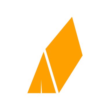 Web ve mobil uygulaması tasarımı, çadır logo kavramı için beyaz arka plan üzerinde izole çadır simge vektör