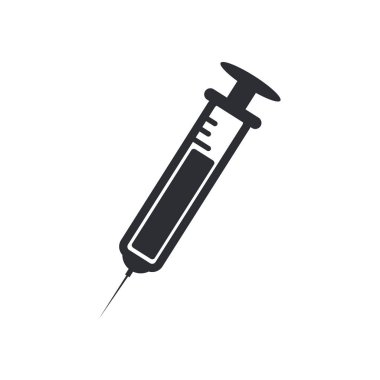 İğne simge vektör web ve mobil uygulaması tasarımı, iğne logo kavramı için izole üzerinde beyaz arka plan