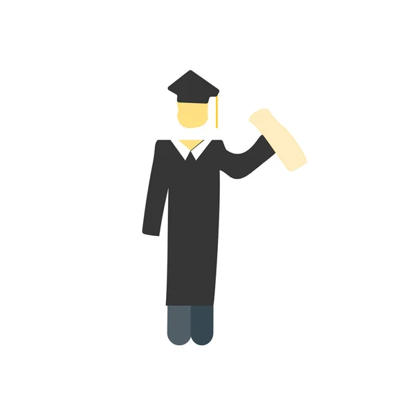 毕业图标向量被隔离在白色背景 毕业透明标志 — 图库矢量图片