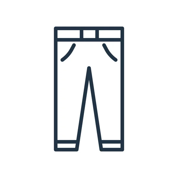Kalhoty Ikonu Vektorové Izolovaných Bílém Pozadí Kalhoty Transparentní Znamení — Stockový vektor