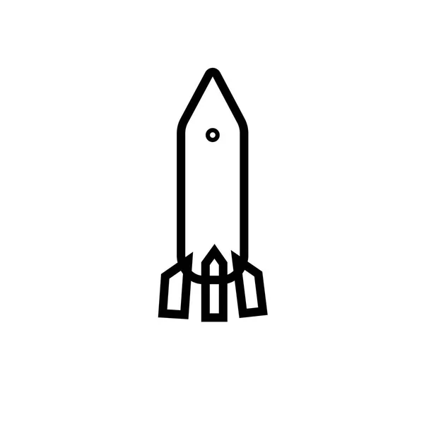 Roket Dikey Konumu Simge Vektör Web Mobil Uygulaması Tasarımı Roket — Stok Vektör