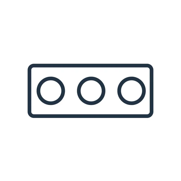 Block Icon Vektor Isoliert Auf Weißem Hintergrund Block Transparentes Zeichen — Stockvektor