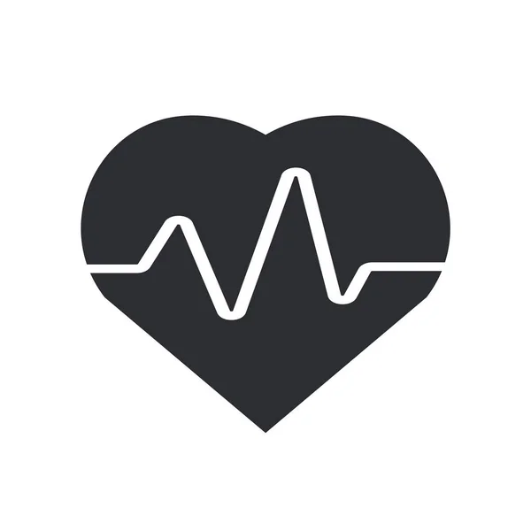 Καρδιογράφημα Διάνυσμα Εικονίδιο Απομονώνονται Λευκό Φόντο Για Σας Web Και — Διανυσματικό Αρχείο