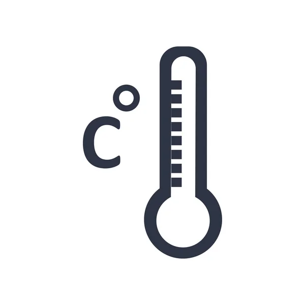 Vetor Ícone Temperatura Isolado Fundo Branco Para Seu Design Aplicativo — Vetor de Stock