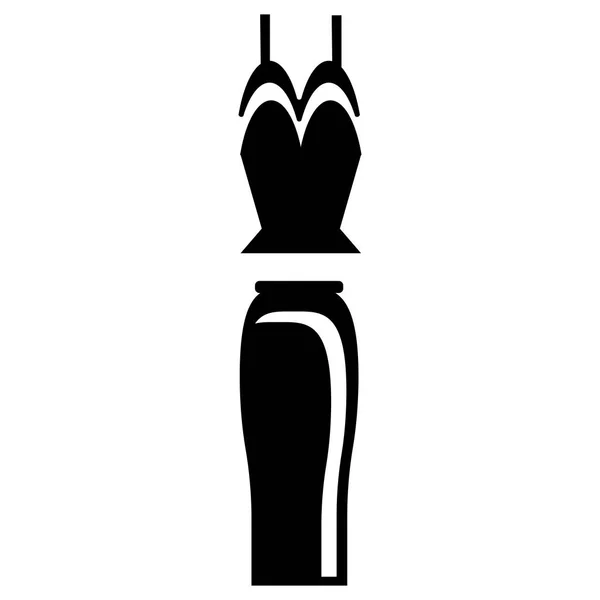Weibliches Kleid Symbol Vektor Isoliert Auf Weißem Hintergrund Für Ihre — Stockvektor