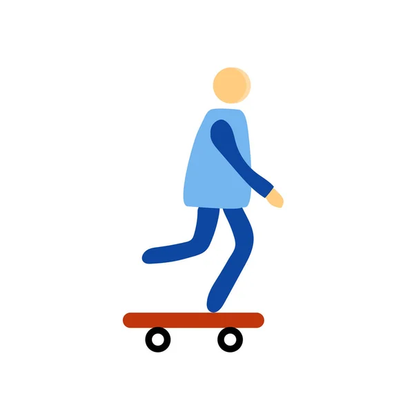 Skater Icône Vecteur Isolé Sur Fond Blanc Pour Votre Conception — Image vectorielle