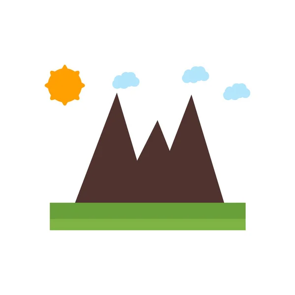 Montañas Vector Icono Aislado Sobre Fondo Blanco Para Diseño Web — Archivo Imágenes Vectoriales