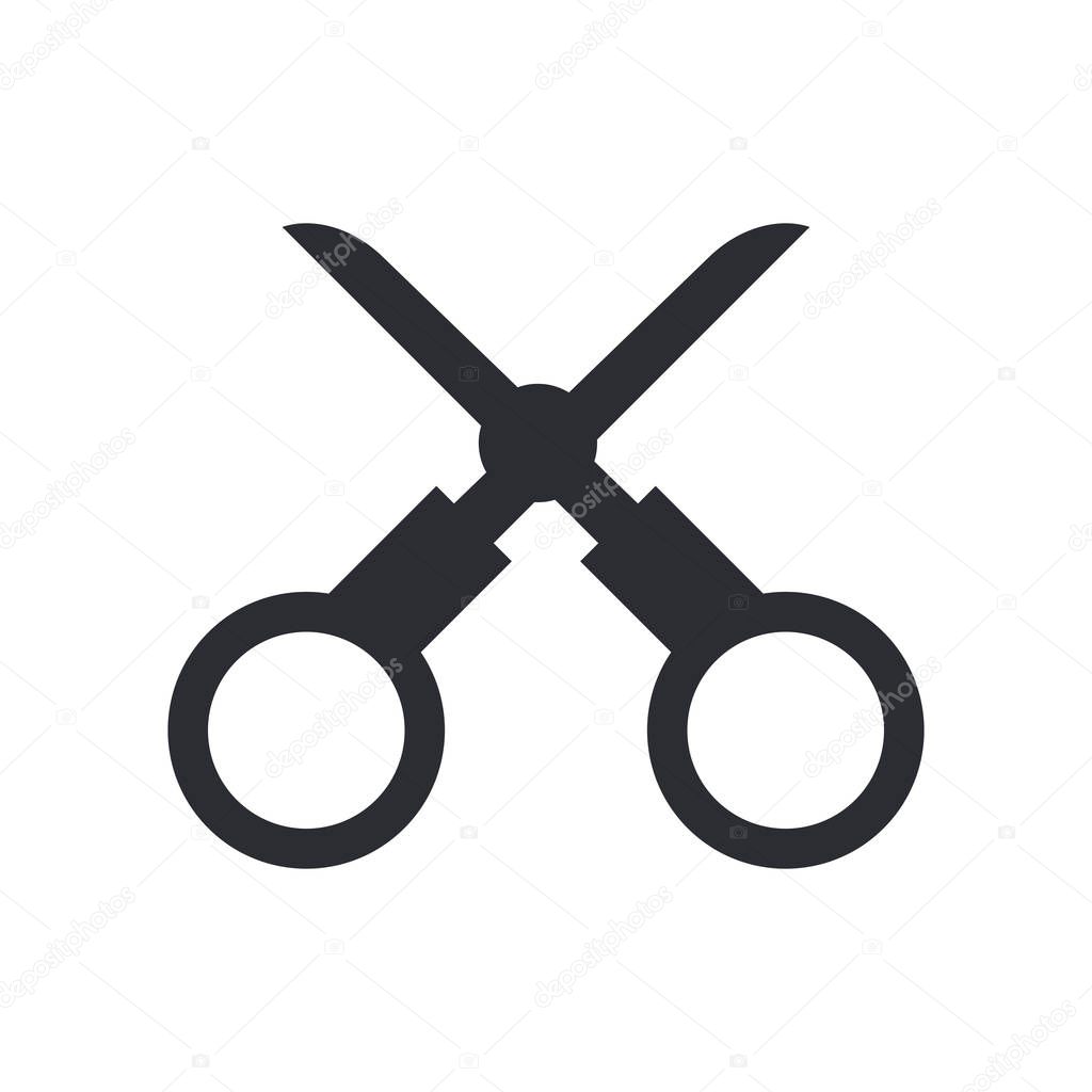 Scissors icon vector isolated on white background for your web and mobile app design, Scissors logo concept