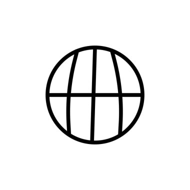 Gezegen kılavuz dairesel sembol simge vektör web ve mobil uygulaması tasarım, gezegen grid dairesel sembolü logo kavram için izole üzerinde beyaz arka plan