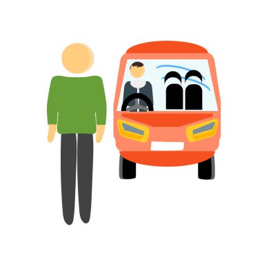 Sürücü simge vektör web ve mobil uygulaması tasarımı, sürücü logo kavramı kişi için izole üzerinde beyaz arka plan
