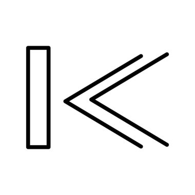 Önceki parça düğme simge vektör web ve mobil uygulaması tasarımı, önceki parça düğme logo kavramı için beyaz arka plan üzerinde izole