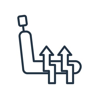 Beyaz arka plan üzerinde koltuk şeffaf işareti izole koltuk simge vektör