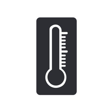 Web ve mobil uygulaması tasarımı, termometre logo kavramı için beyaz arka plan üzerinde izole termometre simge vektör