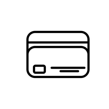 Kredi kartı simge vektör web ve mobil uygulaması tasarımı, kredi kartı logo kavramı üzerinde izole beyaz arka plan