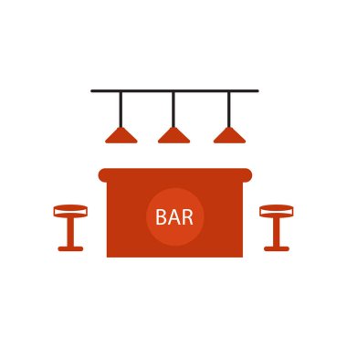 Web ve mobil uygulaması tasarım, logo kavramı Bar için beyaz arka plan üzerinde izole simge vektör bar