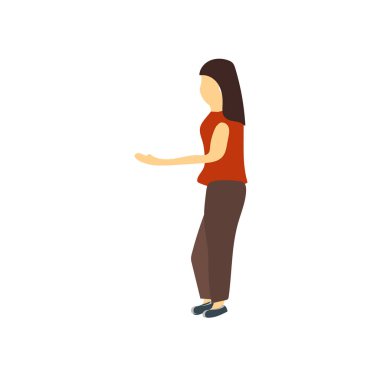 tebrik kadın vektör vektör web ve mobil uygulaması tasarım, kadın vektör logo kavramı tebrik için izole üzerinde beyaz arka plan