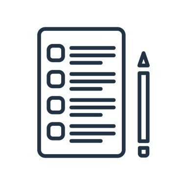 Beyaz arka plan üzerinde denetim listesi saydam işareti izole denetim listesi simge vektör