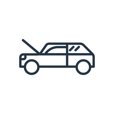 Hood açık simge vektör, beyaz arka plan üzerinde izole Hood şeffaf oturum açın