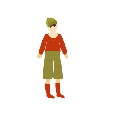 Web ve mobil uygulaması tasarımı, erkeğin vektör logo kavramı duran beyaz arka plan üzerinde izole ayakta çocuk vektör vektör