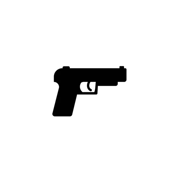 Web およびモバイル アプリの設計 銃ロゴのコンセプトのための白い背景に分離された銃のアイコン ベクトル — ストックベクタ