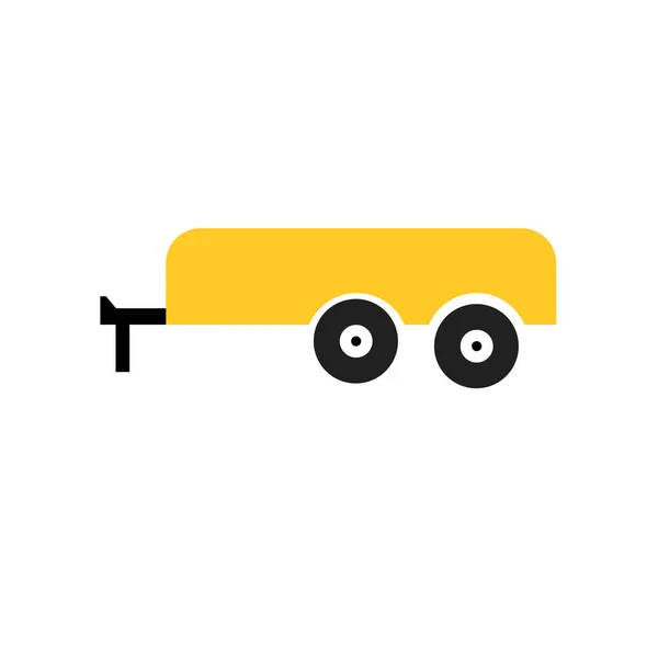 拖车图标矢量隔离在白色背景为您的 Web 和移动应用程序设计 拖车徽标概念 — 图库矢量图片
