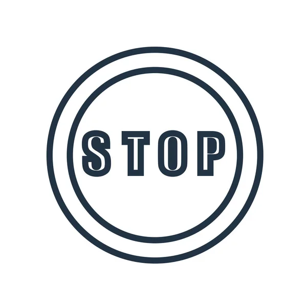 Stop Icon Vector Geïsoleerd Witte Achtergrond Stoppen Met Transparante Teken — Stockvector