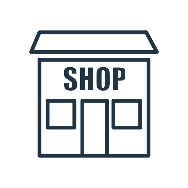 Winkel Pictogram Vector Geïsoleerd Een Witte Achtergrond Shop Transparante Teken — Stockvector