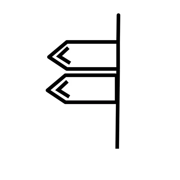 Icono Flecha Izquierda Blanco Vector Aislado Fondo Blanco Para Diseño — Vector de stock