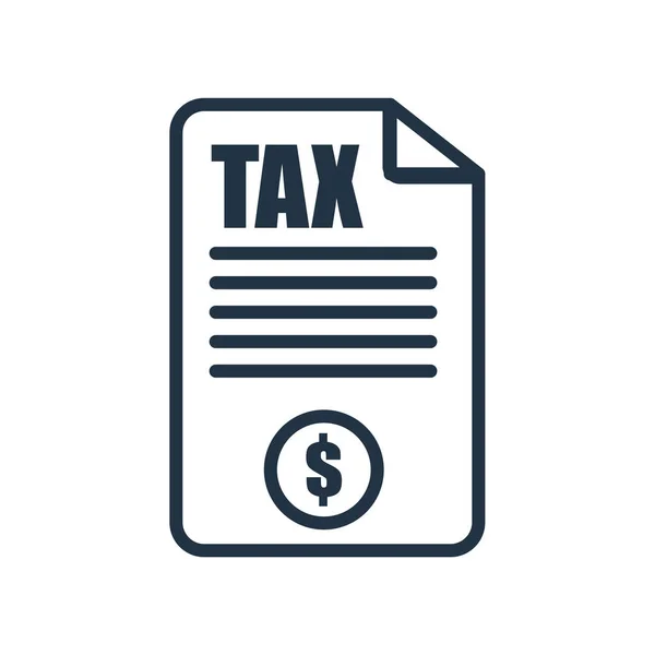 Daňové Ikona Vektor Izolovaných Bílém Pozadí Transparentní Znak Daně — Stockový vektor