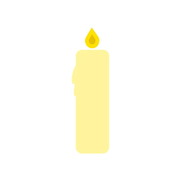 Candle Icon Vector Isolated White Background Your Web Mobile App — Stock Vector