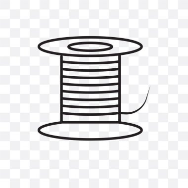 saydam arka plan üzerinde iş parçacığı lo izole iş parçacığı vektör simgesi