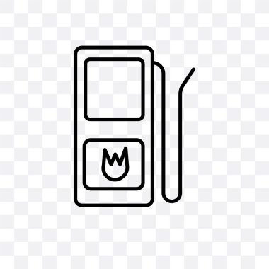 Saydam arka plan üzerinde gaz logo des izole gaz vektör simgesi