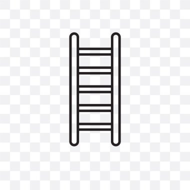 Saydam arka plan üzerinde merdiven lo izole merdiven vektör simgesi