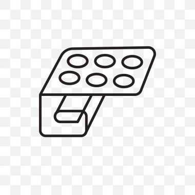 Saydam arka plan üzerinde bez logo izole bez vektör simgesi