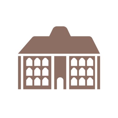 Müze simge vektör beyaz zemin üzerine, müze izole işareti, s