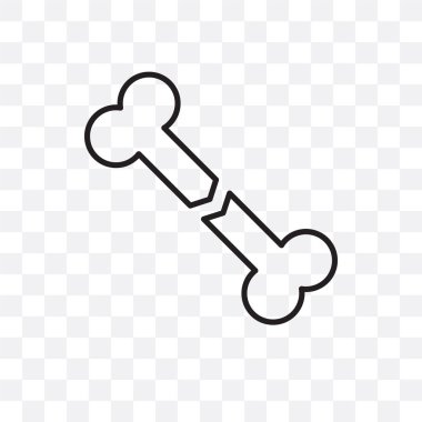 Saydam arka plan üzerinde Brok izole kırılmış kemik vektör simge