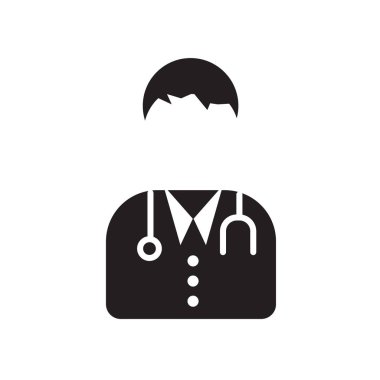 Doktor simge vektör izole beyaz arka plan, Doktor işareti, m