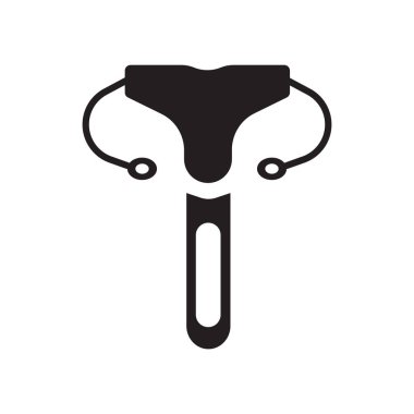 Rahim simge vektör izole beyaz arka plan, rahim işareti, m