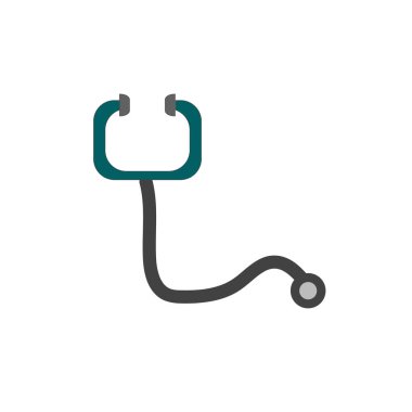 Beyaz arka plan üzerinde Stethoscop izole stetoskop simge vektör