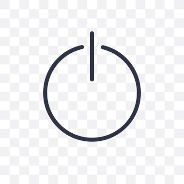 Saydam arka plan üzerinde güç logo izole güç vektör simgesi