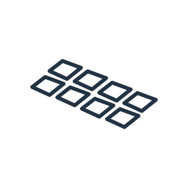 Fayans döşeme simge vektör, beyaz arka plan üzerinde izole kayıt